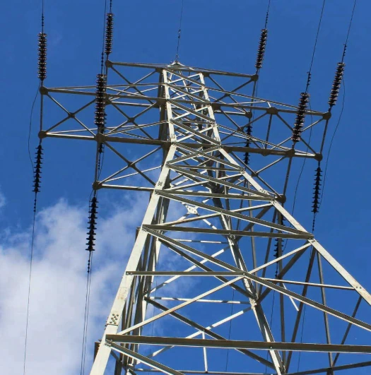 Torre metálica de transmisión eléctrica galvanizada